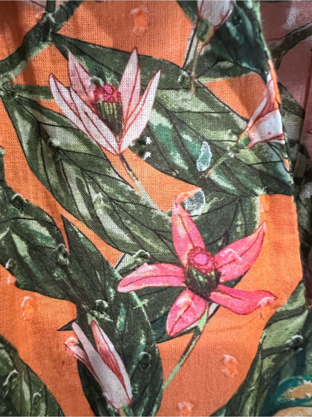 FARM Rio Tropical Botanical Ruffle-Sleeve Blouse Size Medium - Picture 16 of 16